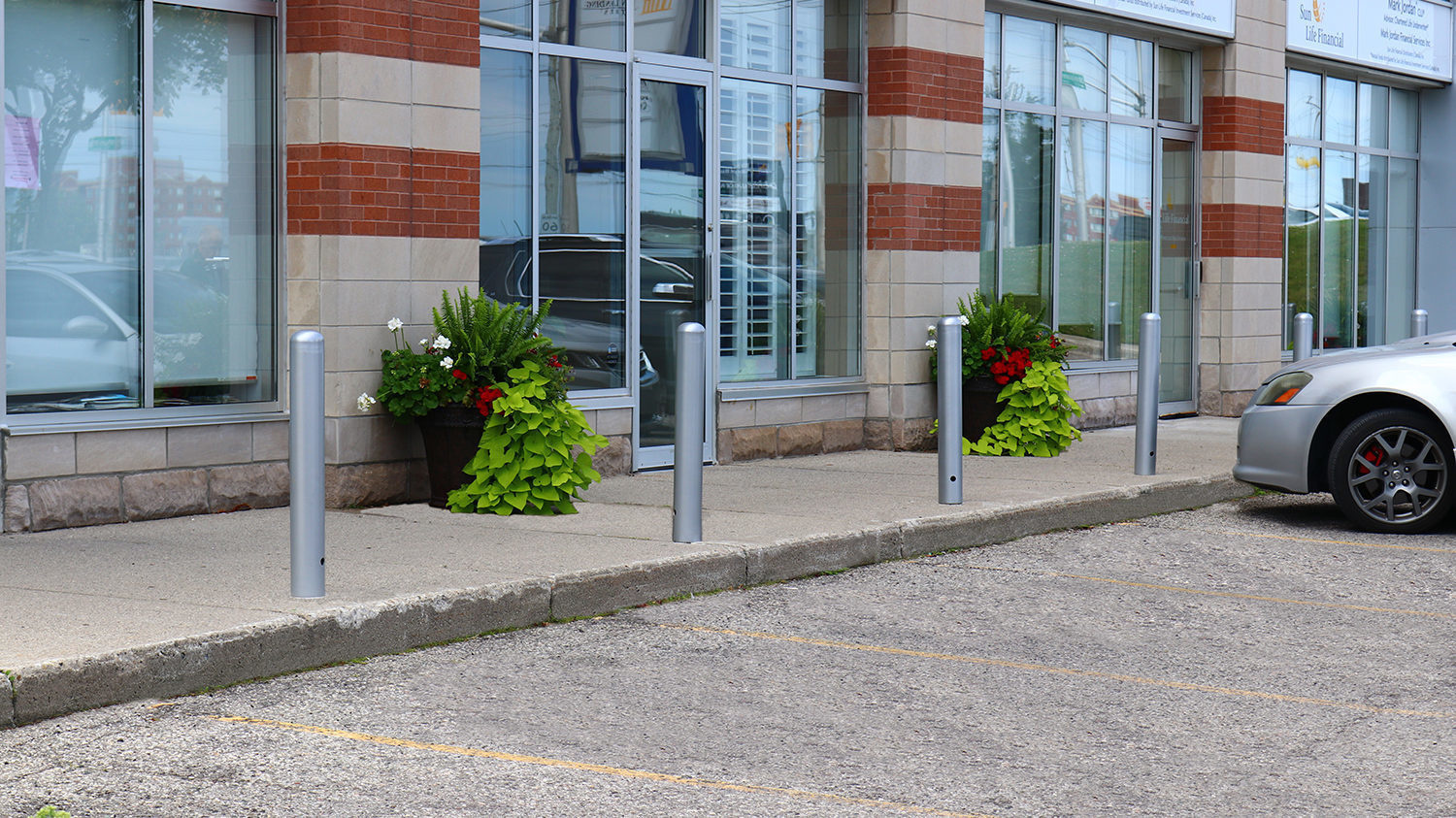 Bollards outside Sun Life Financial