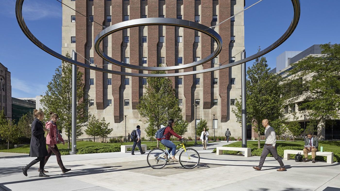 Crerar Quad circle of light suspending in the sky