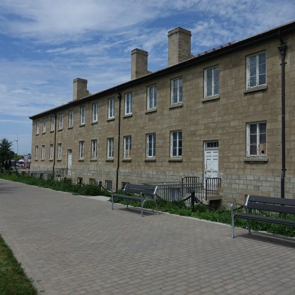 Walkway beside old building