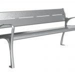 Grey Backed Bench with End Arms