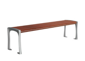 Backless Bench with in Brown and Grey