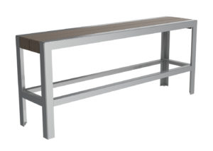 Backless Bench in Brown and Grey