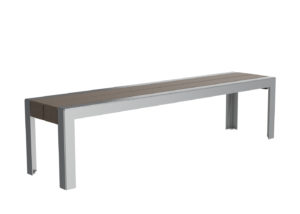 Backless Bench in Brown and Grey