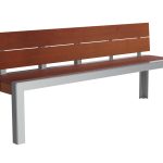 Backed Bench in Brown and Grey