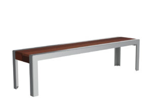 Backless Bench in Dark Brown and Grey