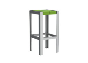 Stool with Green Coloured Top