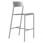 Metal Stool Chair in Grey