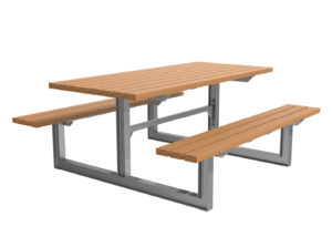 Cedar and Grey Picnic Table