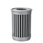 Trash Can with Vertical Slats