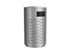 Trash Bin with Vertical Slat Design