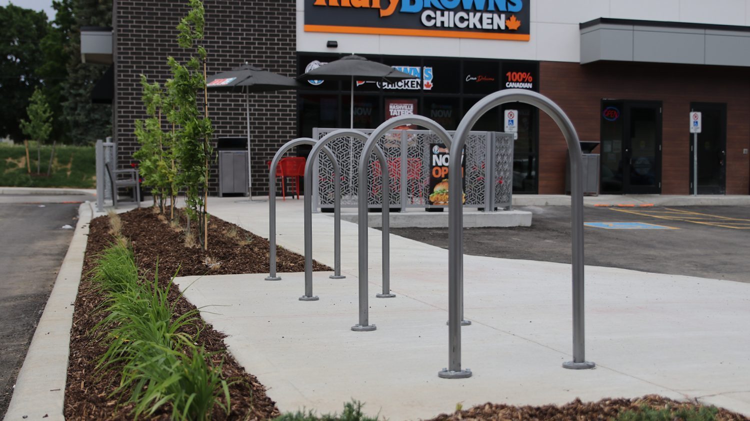 MBR-0500 Bike Racks at Commercial plaza