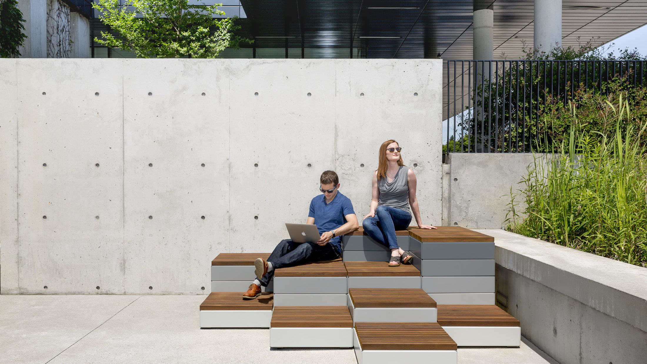 Man and Woman Sitting on Pixel Collection Item