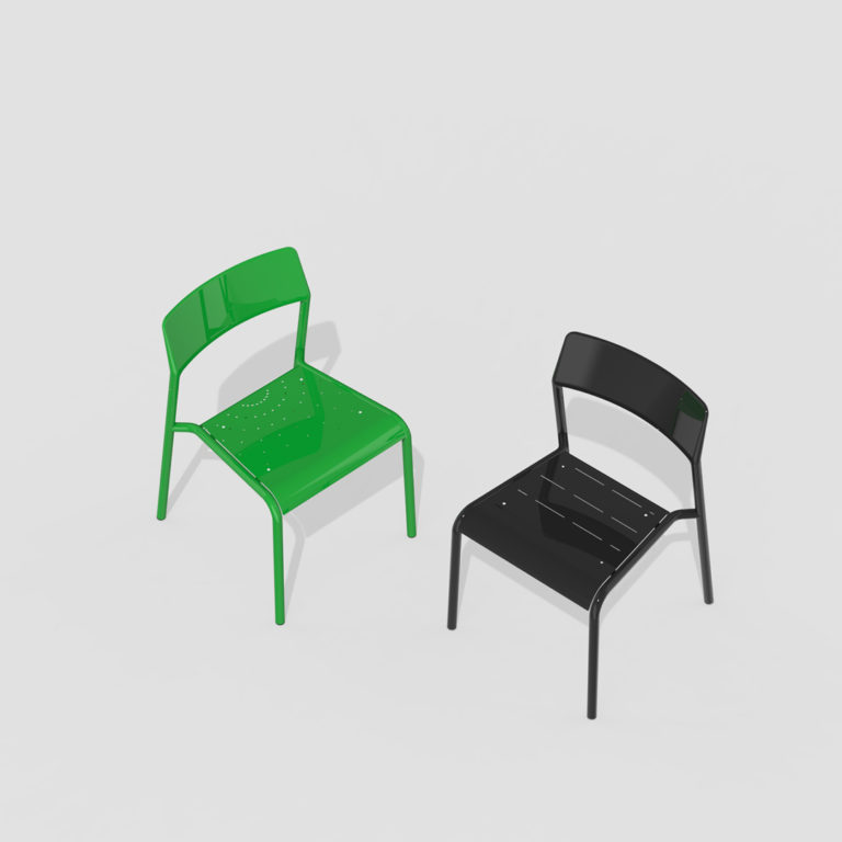 Green and Black Foro Chairs