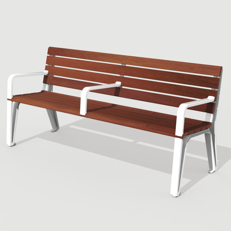 Backed Iconic Bench with Arms