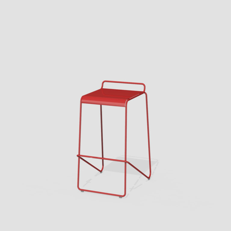 Red Kontur Bar Height Stool