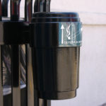 Small Black Side Mount Ash Receptacle