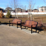 Backed Benches near residential area