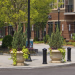 Bollards outside commercial area