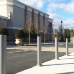 Metal Bollards Outside Buildings