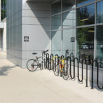 Bike Rack with two bikes and direct burial