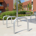 Children's Bike Rack outside of buildings