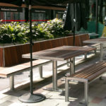 Ogden benches with 720 tables and backless benches