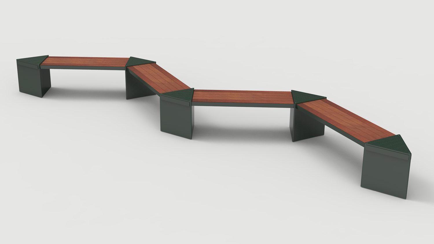 Lexicon Layout LXM1500-00012: Straight, Backless Wood, Triangular Modules