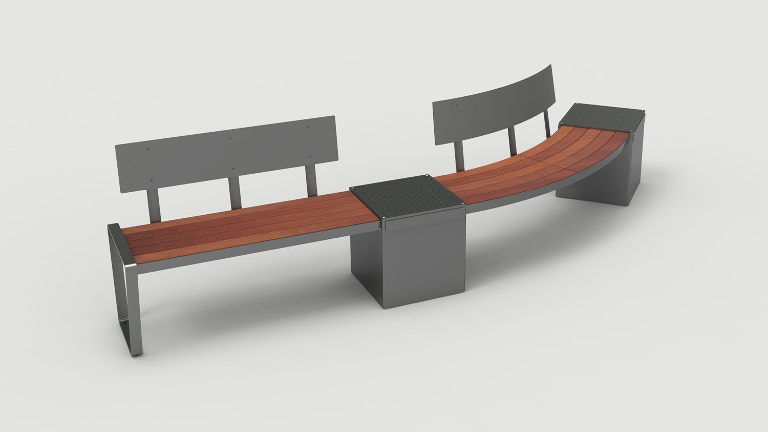 Lexicon Layout LXM1500-00027: Straight and Curved, Backed Wood, Square Modules