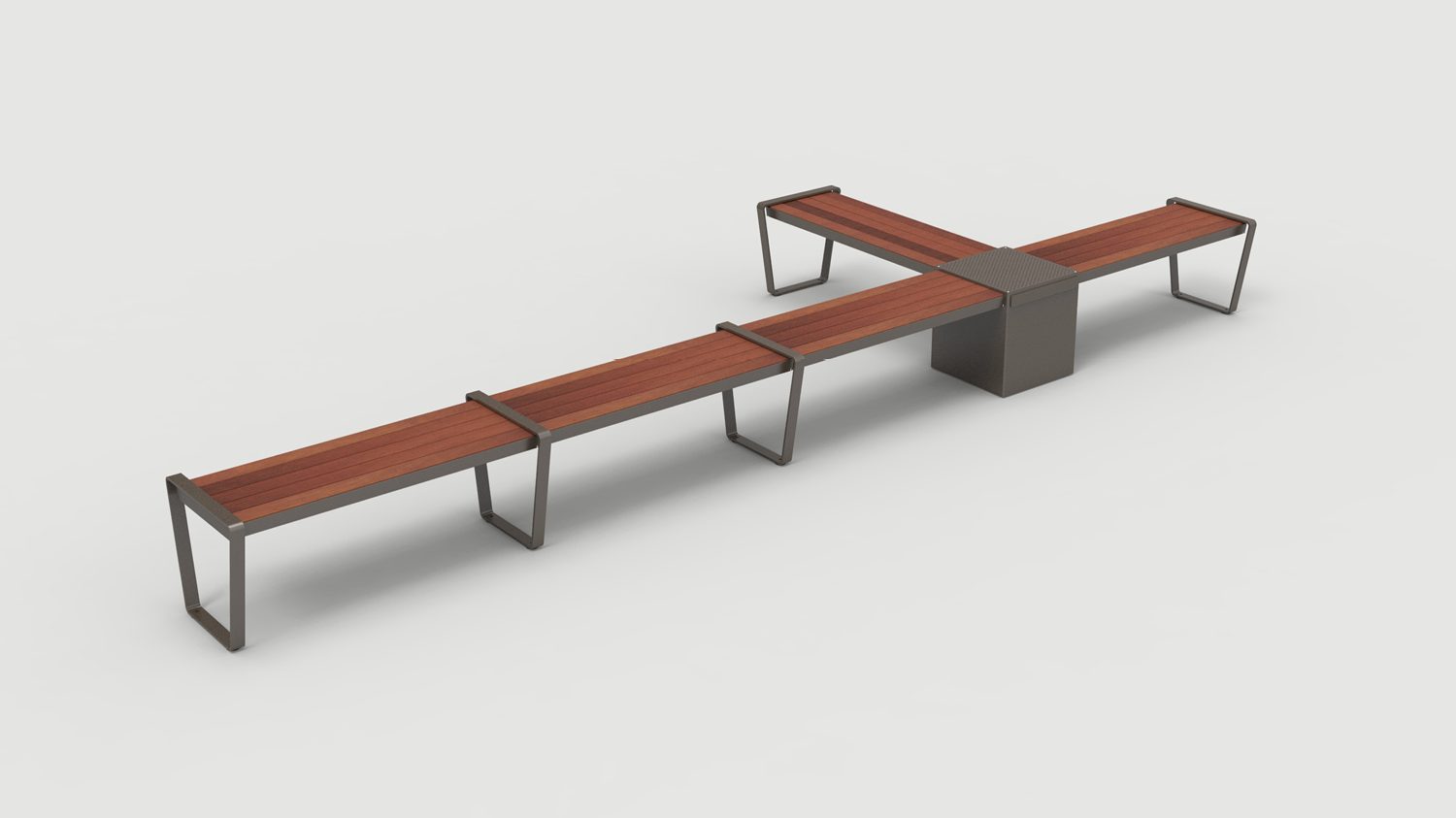 Lexicon Layout LXM1500-00029: Straight, Backless Wood, Armless, Square Module