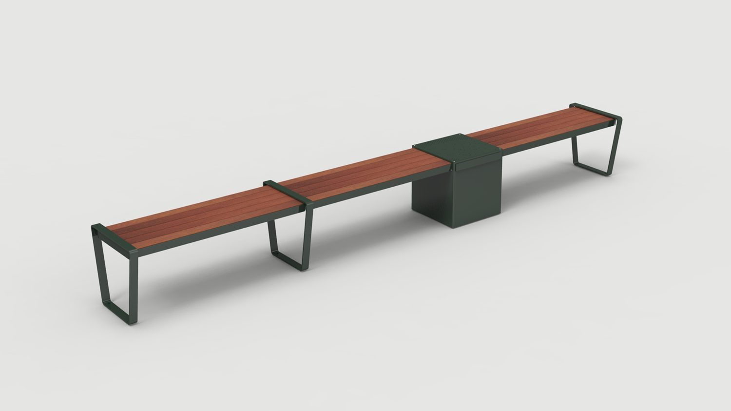 Lexicon Layout LXM1500-00031: Straight, Backless Wood, Armless, Square Module