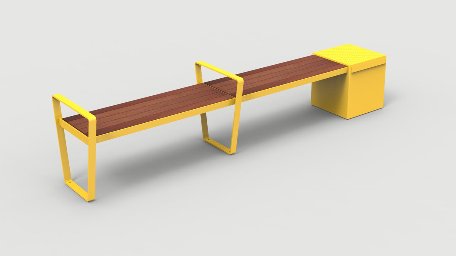 Lexicon Layout LXM1500-00038: Straight, Backless Wood, Arms, Square Module