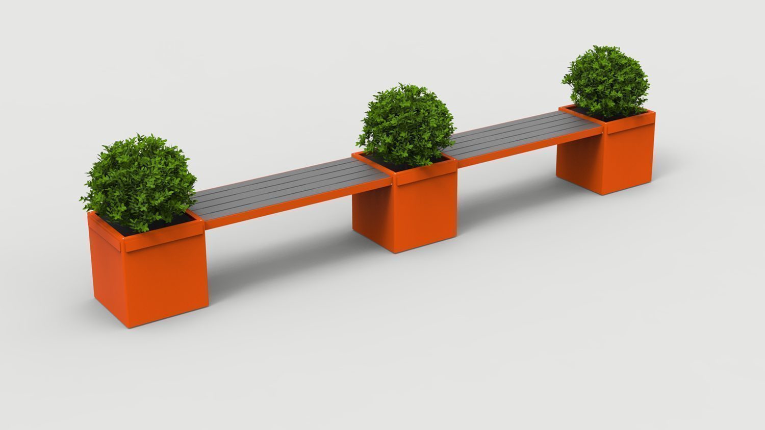 Lexicon Layout LXM1500-00040: Straight, Backless HDPE, Square Planters