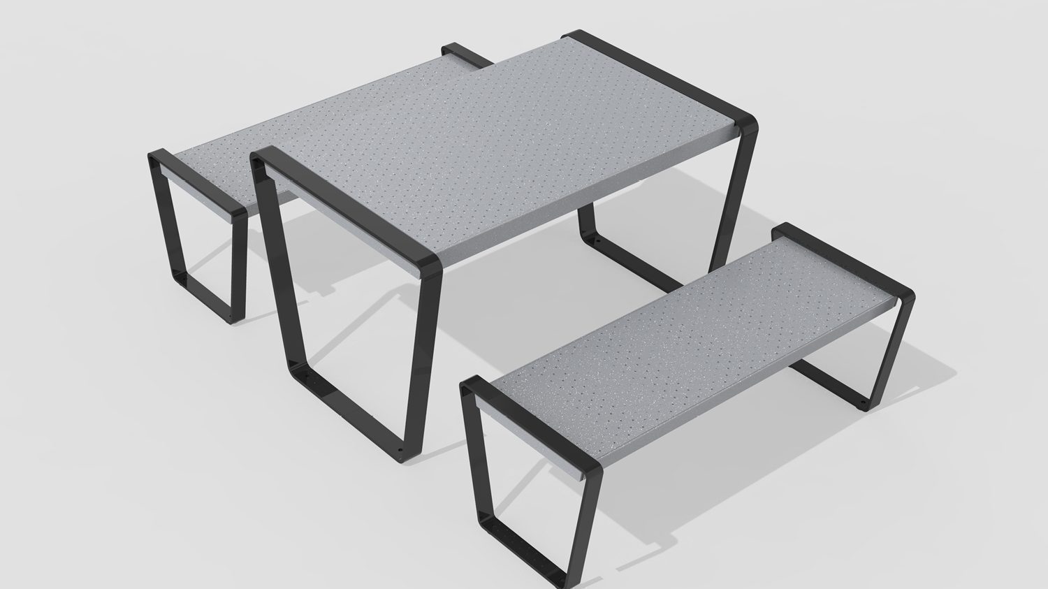 Lexicon Layout LXM1500-00072: 4' Table, 4' Benches, Steel