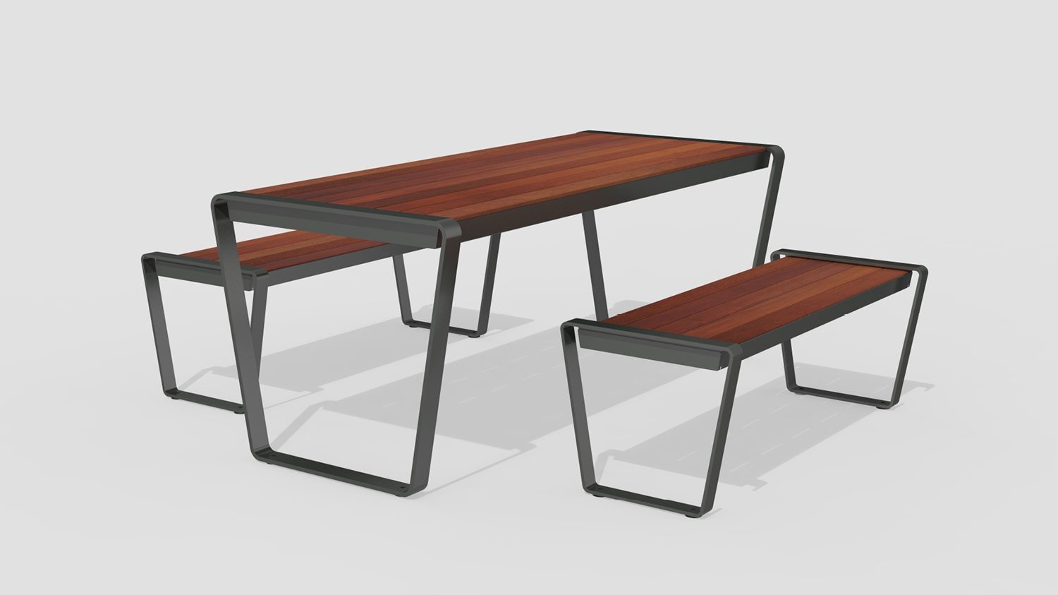 Lexicon Layout LXM1500-00073: 6' Table, 4' Benches, Wood