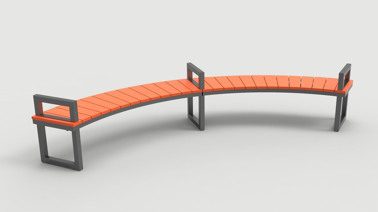 Ogden Layout OGM1900-00014: Arc, front to back slats, hdpe, square arms and legs