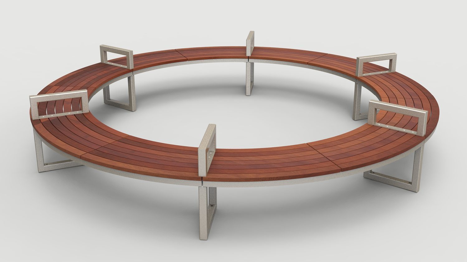 Ogden Layout OGM1900-00020: Circle, left to right slats, ipe wood, square arms and legs