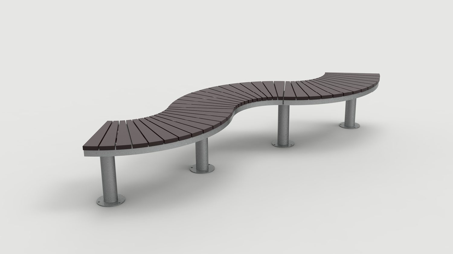 Ogden Layout OGM1900-00030: Combined, wave, front to back slats, pedestal legs