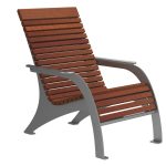 700 Series - 720 Wood Chair, painted gunmetal