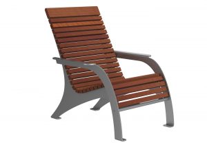 700 Series - 720 Wood Chair, painted gunmetal