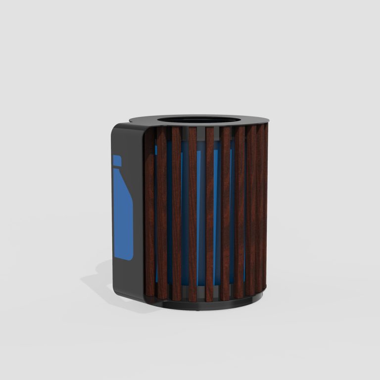 MUG Collection Trash Container with Vinyl Graphics