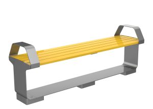 MBE-3000-00024: L-Series Backless Bench, Steel, Two End Arms