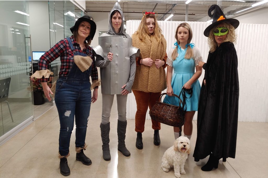 Maglin marketing team dressed up as the Wizard of Oz for Halloween