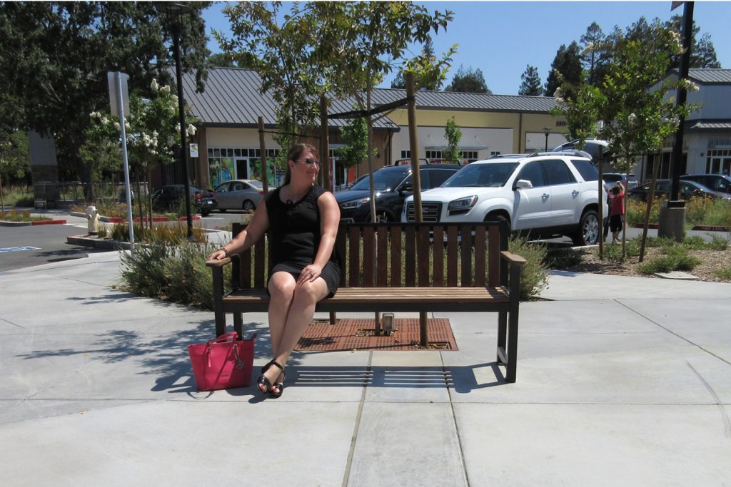 Sarah McKellar enjoying a rest on a Maglin 400 Bench