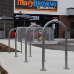 MBR-0500 Bike Racks in front of Mary Browns Chicken