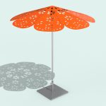 ROMA Sun Shade with 2400 Series Square, Surface Mount Umbrella Base