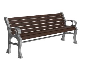 MBE-0310-00134: 300 Series - 310 Backed Bench, Thermally Modified Ash Wood