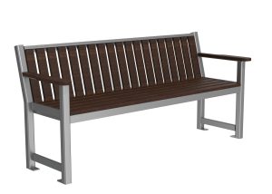 MBE-0400-00067: 400 Series Backed Bench, Thermally Modified Ash Wood