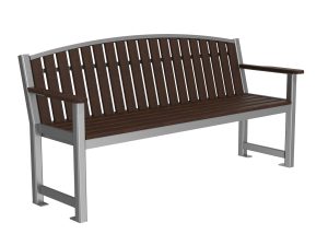 MBE-0450-00019: 400 Series - 450 Backed Bench, Thermally Modified Ash Wood