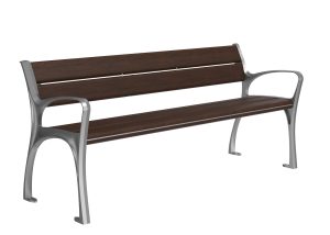 MBE-0870-00141: 800 Series - 870 Backed Bench, Thermally Modified Ash Wood