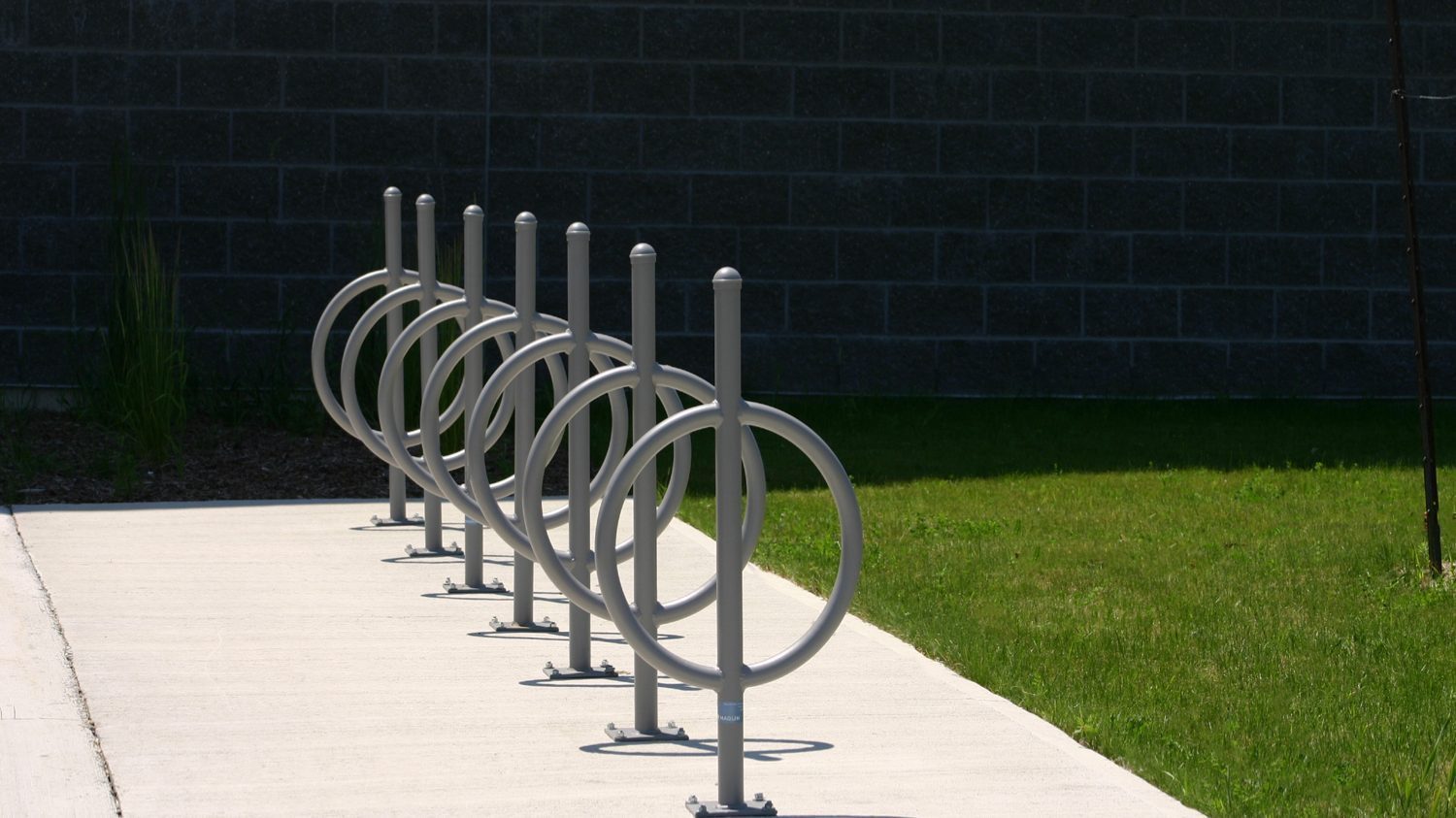 100 Series Bike Racks lined up in Guelph